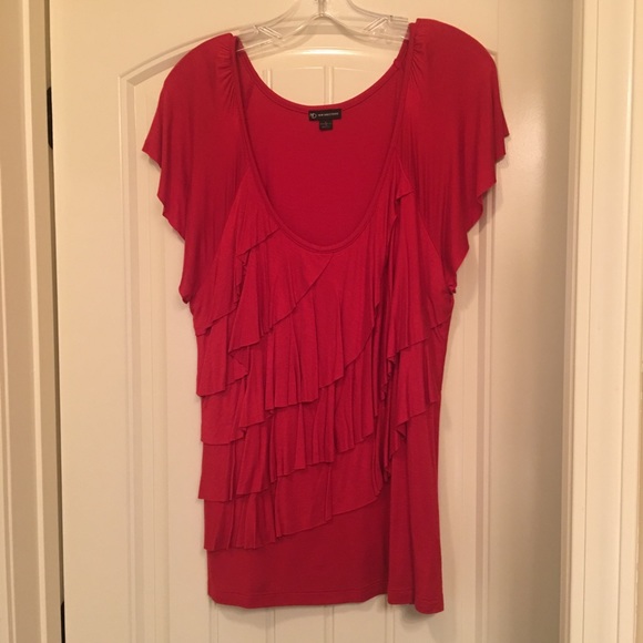 new directions Tops - 💥SALE💥Red Ruffle Blouse Large